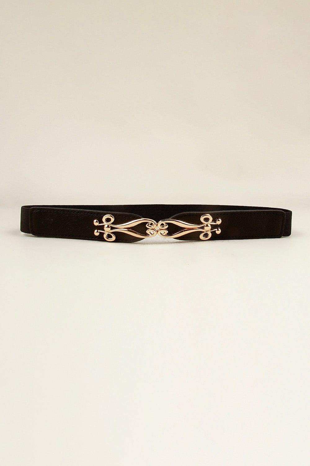 Alloy Buckle Elastic Belt - Trendsi - Flyclothing LLC