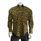Rockmount Clothing Men's Vintage Brown Floral Print Western Shirt - Rockmount Clothing - Flyclothing LLC