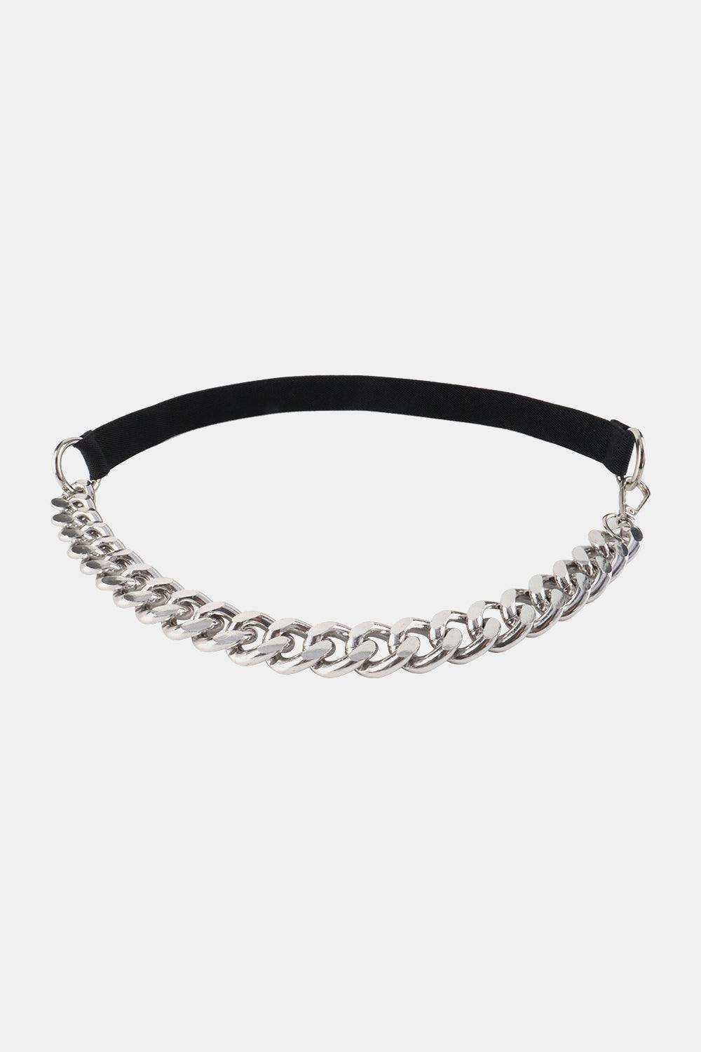 Half Alloy Chain Elastic Belt - Trendsi - Flyclothing LLC