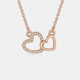 Moissanite 925 Sterling Silver Heart Necklace - Trendsi - Flyclothing LLC