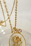 Flower Shell Pendant Copper Necklace - Trendsi - Flyclothing LLC