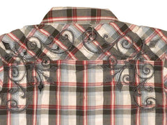 Pop Icon Embroidered Plaid Shirt - Flyclothing LLC