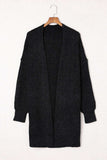 Heathered Open Front Longline Cardigan - Trendsi - Flyclothing LLC