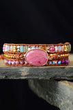 Handmade Crystal Beaded Natural Stone Bracelet - Trendsi - Flyclothing LLC