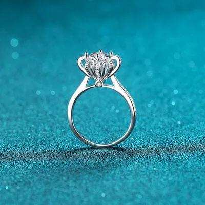 1 Carat Moissanite 925 Sterling Silver Ring - Trendsi - Flyclothing LLC