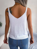 Openwork Scoop Neck Knit Tank Top - Trendsi - Flyclothing LLC