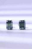 2 Carat Moissanite Stud Earrings in Green - Trendsi - Flyclothing LLC