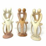 Natural Soapstone Family Sculpture - 2 Parents, 3 Children - Smolart - Smolart - Flyclothing LLC