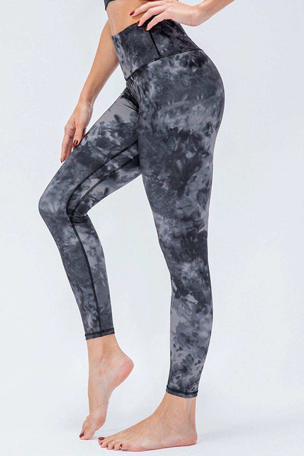 Wide Waistband Slim Fit Active Leggings - Trendsi - Flyclothing LLC