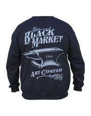 Black Market Anvil Crew Neck Sweatshirt - Flyclothing LLC
