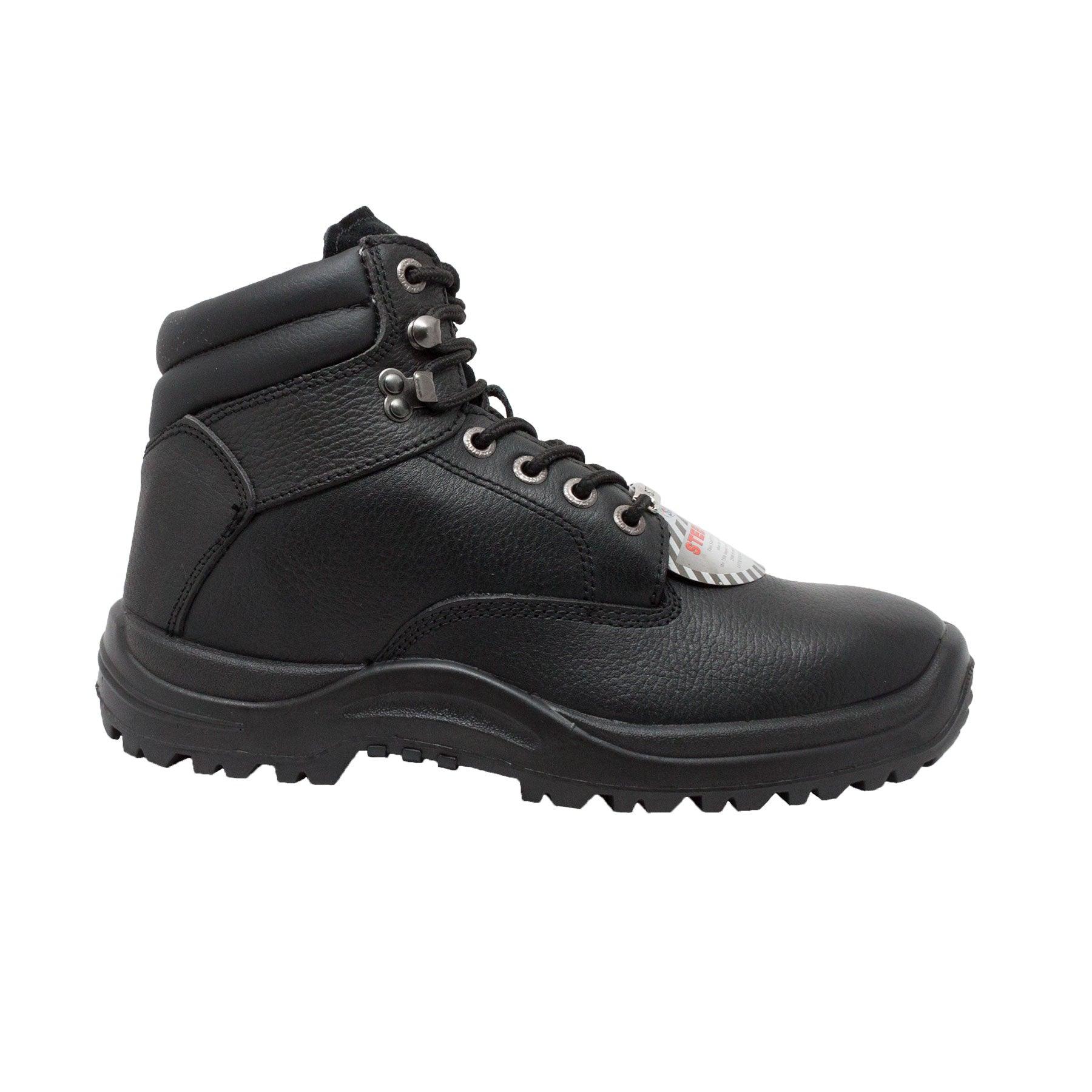 SAFA Mens 6 inch Steel Toe TPU Work Boot Black - Flyclothing LLC
