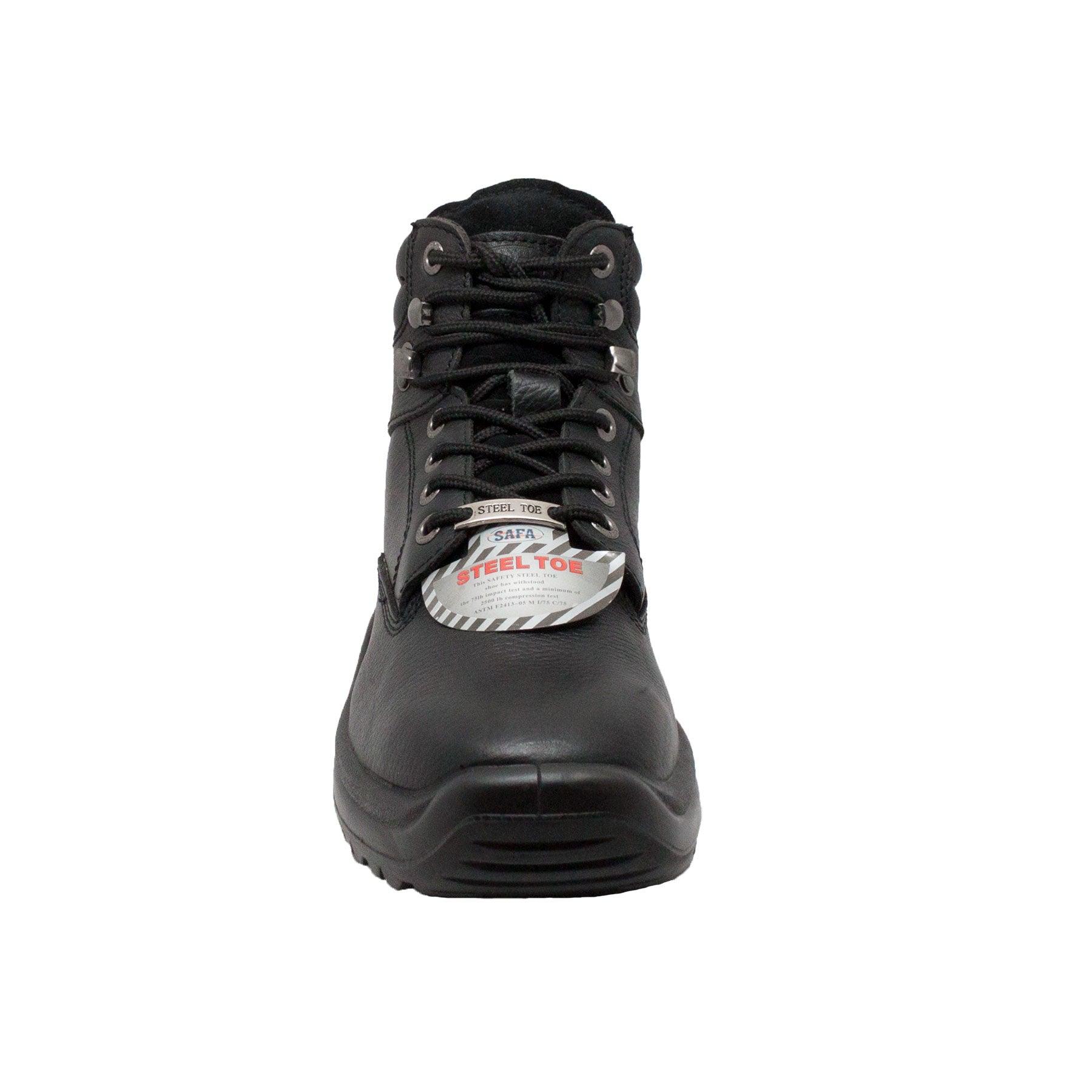 SAFA Mens 6 inch Steel Toe TPU Work Boot Black - Flyclothing LLC