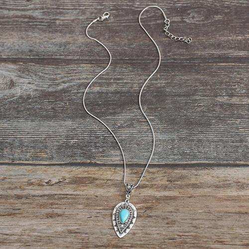 Geometric Alloy Pendant Necklace - Trendsi - Flyclothing LLC