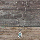 Geometric Alloy Pendant Necklace - Trendsi - Flyclothing LLC