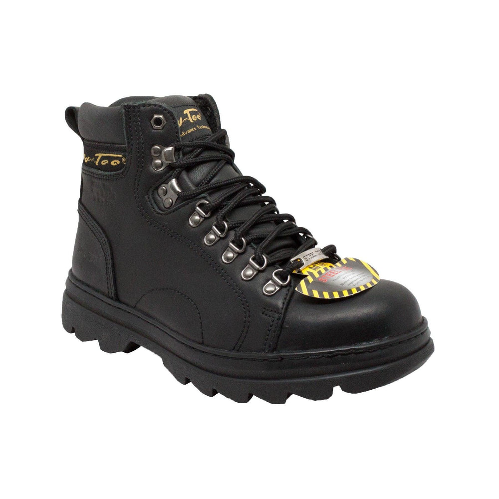 AdTec Men's 6" Steel Toe Hiker Black - AdTec