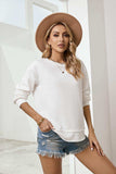 Side Slit Drop Shoulder Sweatshirt - Trendsi - Flyclothing LLC