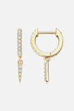 Moissanite 925 Sterling Silver Huggie Drop Earrings - Trendsi - Flyclothing LLC