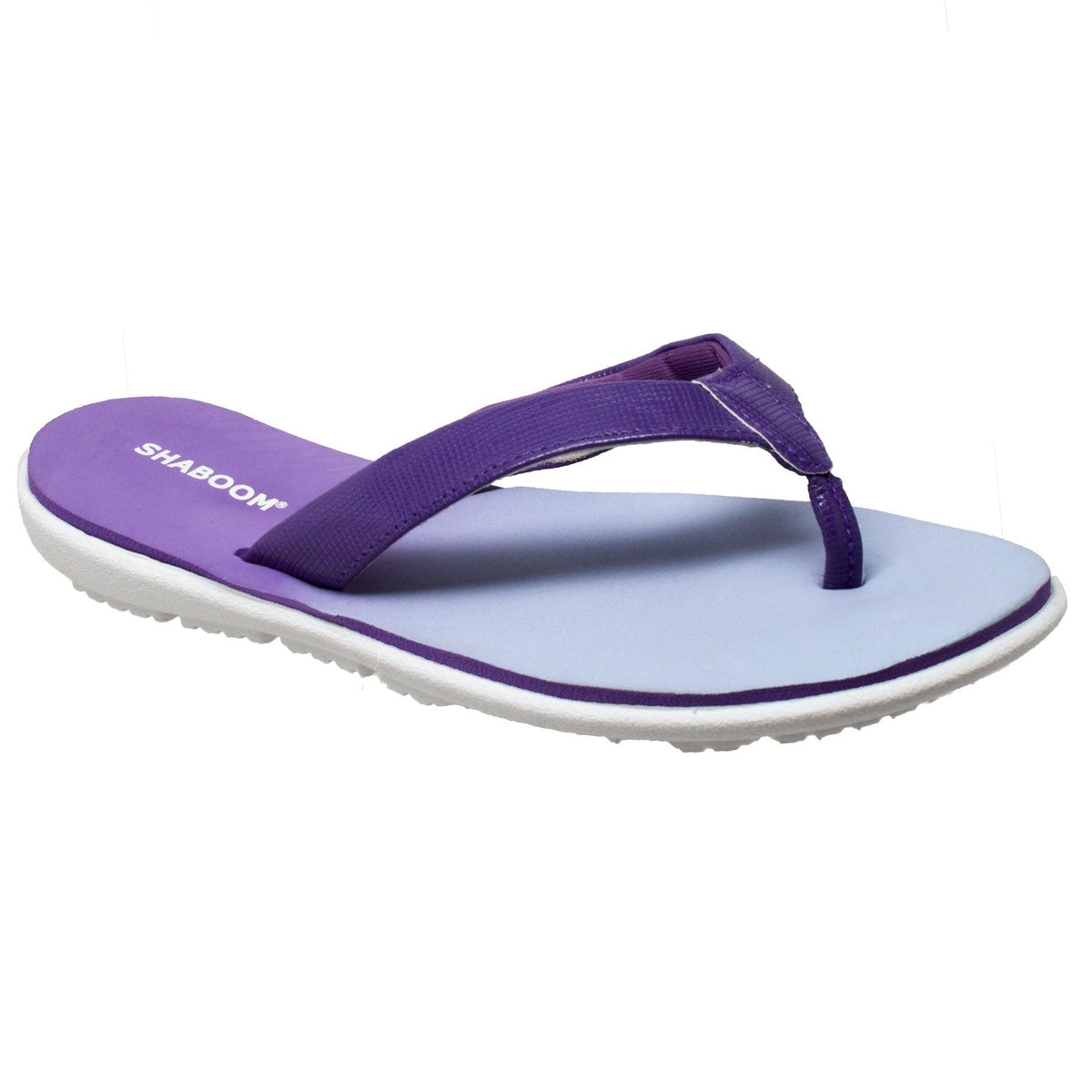 Shaboom Womens Dual Density Comfort Thong Sandal Purple - Flyclothing LLC