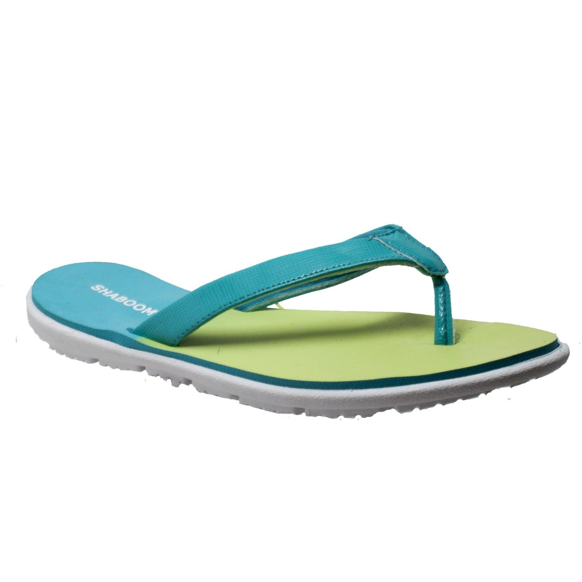 Shaboom Womens Dual Density Comfort Thong Sandal Aqua - Flyclothing LLC