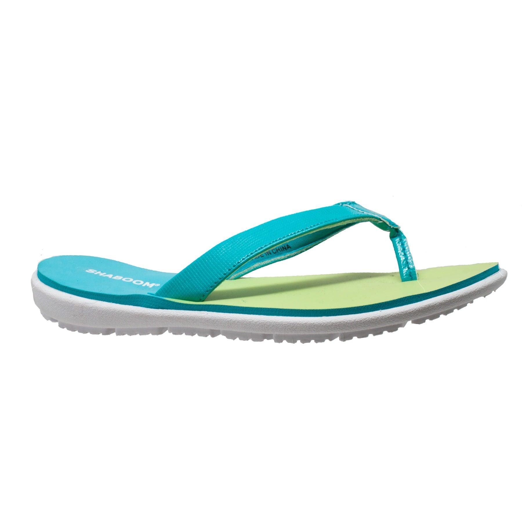 Shaboom Womens Dual Density Comfort Thong Sandal Aqua - Flyclothing LLC