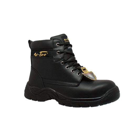 AdTec Mens 6 inch Steel Toe Work Boot Black - AdTec - Flyclothing LLC