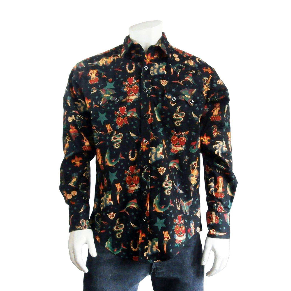 Rockmount Clothing Men's Vintage Burning Love Print Western Shirt - Rockmount Clothing - Flyclothing LLC