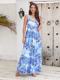 Printed Surplice Spaghetti Strap Dress - Trendsi - Flyclothing LLC