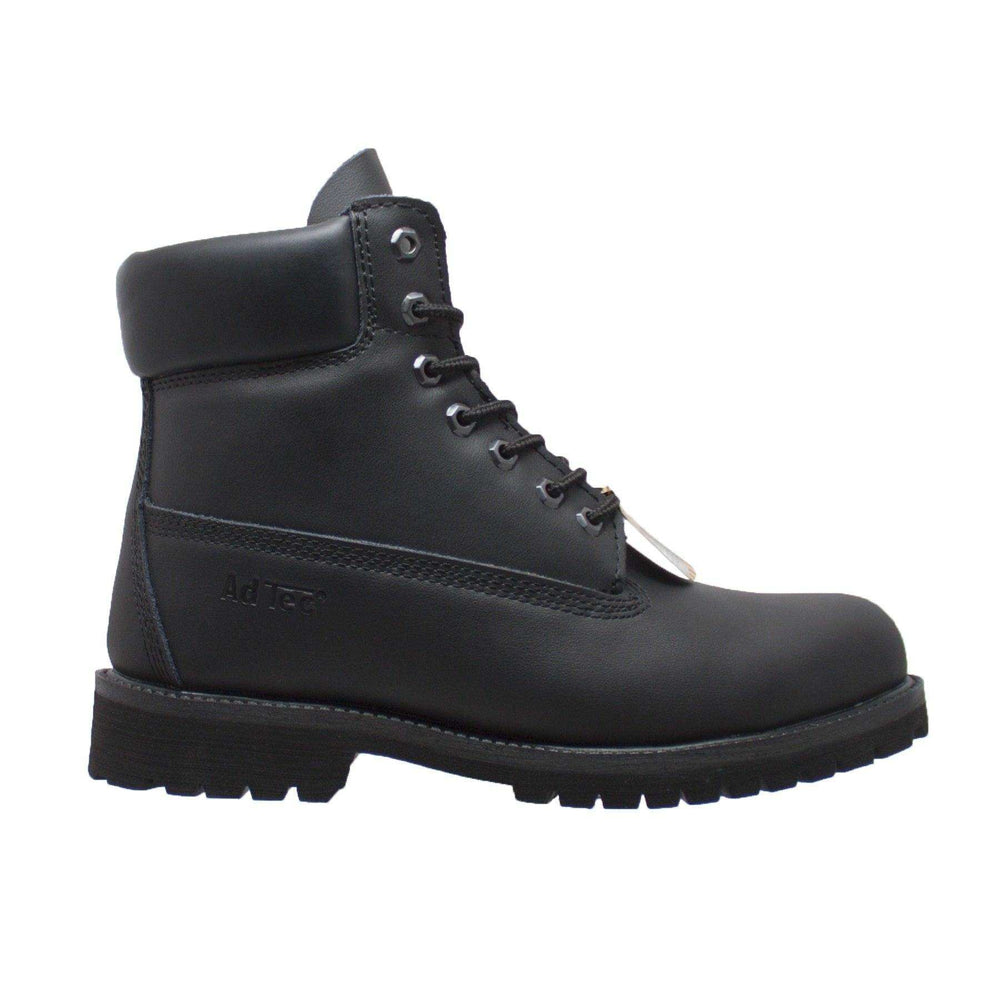 AdTec Mens 6 inch Steel Toe Work Boot Black - AdTec - Flyclothing LLC