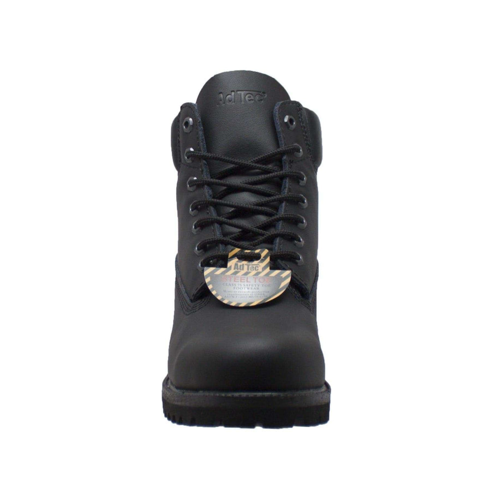 AdTec Mens 6 inch Steel Toe Work Boot Black - AdTec - Flyclothing LLC