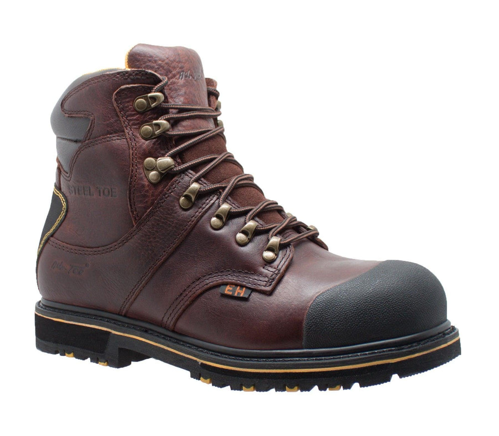 AdTec Men's 6" Steel Toe Waterproof Work Boot Dark Brown - AdTec - Flyclothing LLC