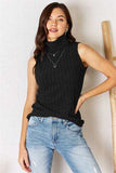 Basic Bae Full Size Ribbed Turtleneck Tank - Trendsi - Flyclothing LLC