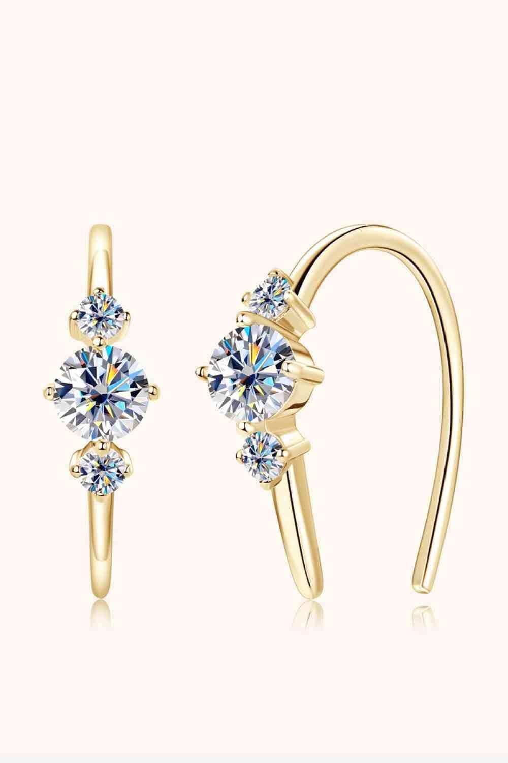 Moissanite 925 Sterling Silver Earrings - Trendsi - Flyclothing LLC