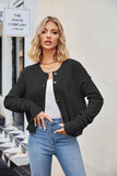 Button Down Exposed Seam Cardigan - Trendsi - Flyclothing LLC