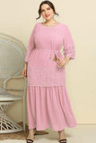 Plus Size Spliced Lace Tassel Belted Dress - Trendsi - Flyclothing LLC