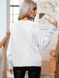 Cable-Knit Long Sleeve Sweater - Trendsi - Flyclothing LLC