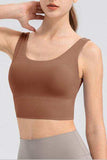 Scoop Neck Wide Strap Active Tank - Trendsi - Flyclothing LLC