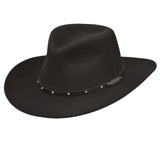 Black Creek Black 100 Percent Crushable Wool 3 1/4 Brim Hat - Black Creek - Flyclothing LLC