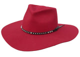 Silverado 100% Crushable Wool 4 Brim Red Hat - Silverado - Flyclothing LLC