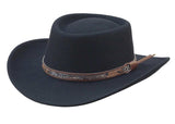 Silverado 100% Crushable Wool 3 1/8 Brim Black - Silverado - Flyclothing LLC
