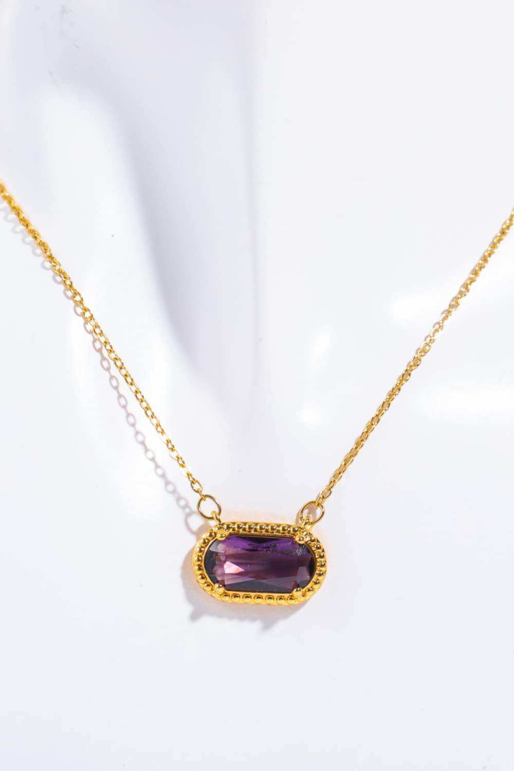 Copper 14K Gold Pleated Pendant Necklace - Trendsi - Flyclothing LLC