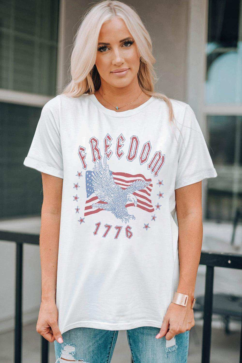 FREEDOM 1776 Graphic Tee - Trendsi - Flyclothing LLC