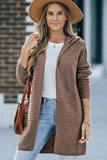 Open Front Longline Hooded Cardigan - Trendsi - Flyclothing LLC