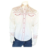 Rockmount Clothing Men's Boot Top Embroidered Western Shirt in Ivory - Rockmount Clothing - Flyclothing LLC