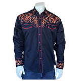 Rockmount Clothing Men's Boot Top Embroidered Western Shirt in Black - Rockmount Clothing - Flyclothing LLC