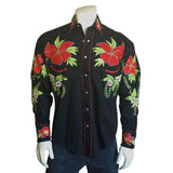Men's Hawaiian Hibiscus Cotton Gabardine Western Shirt - Rockmount Clothing - Flyclothing LLC