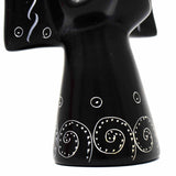 Soapstone Angel Sculpture - Black Finish with Etch Design - SMOLArt - Flyclothing LLC