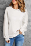 Round Neck Long Sleeve Top - Trendsi - Flyclothing LLC