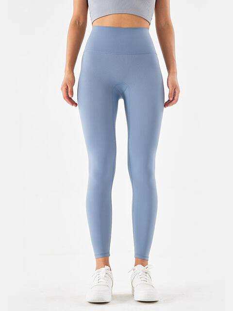 Wide Waistband Sports Leggings - Trendsi - Flyclothing LLC