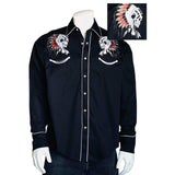 Rockmount Ranch Wear Mens Chief Skull Embroidered Western Shirt - Rockmount Clothing - Flyclothing LLC