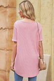 V-Neck Dropped Shoulder Tunic Top - Trendsi - Flyclothing LLC